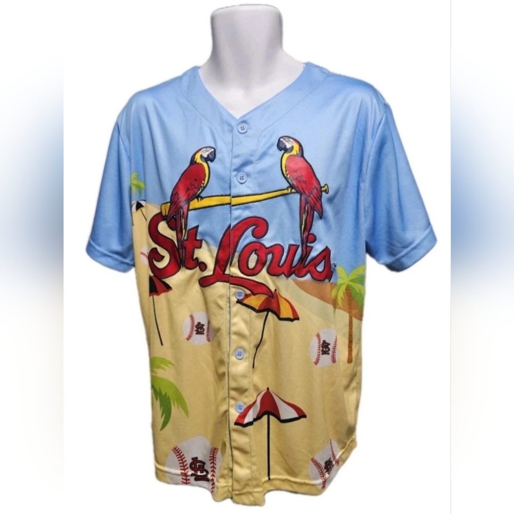St. Louis Cardinals Margaritaville Jersey Jimmy Buffett Theme Night Size Medium